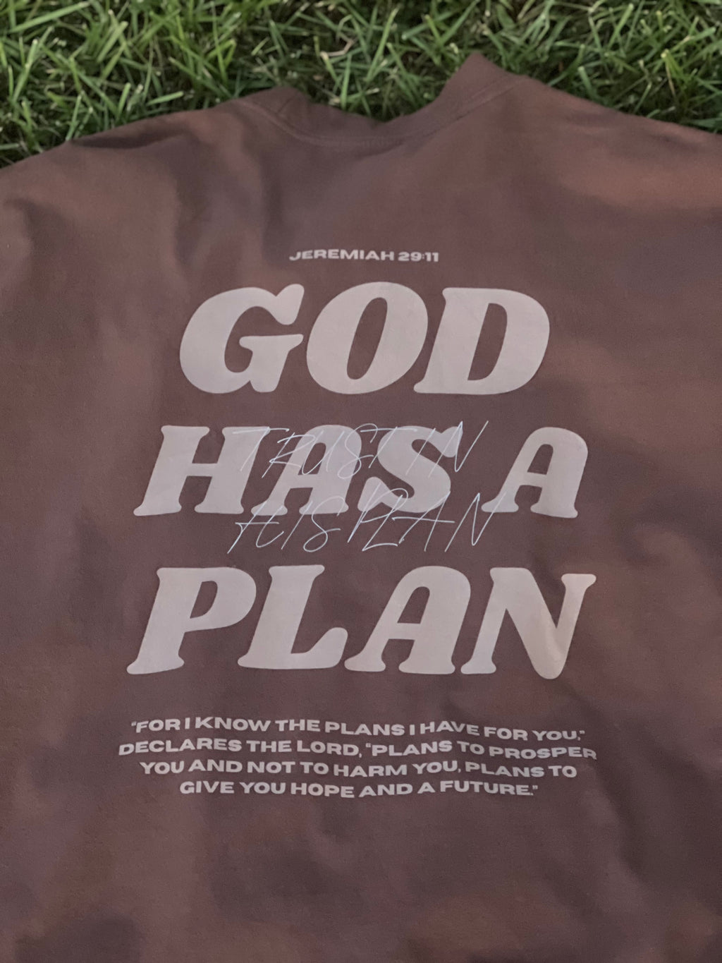 Trust His Plan Over Sized Tee