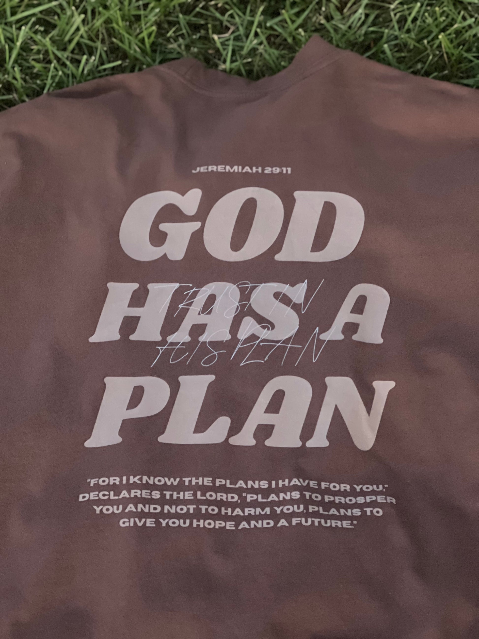 Trust His Plan Over Sized Tee